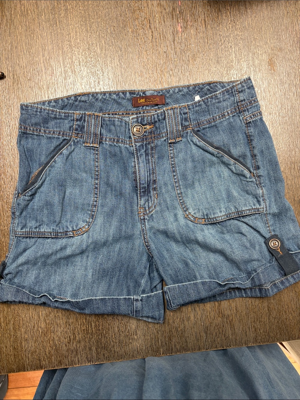 Lee Women's Medium Blue Denim Casual Shorts - Picture 1 of 3